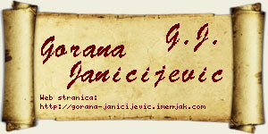 Gorana Janičijević vizit kartica